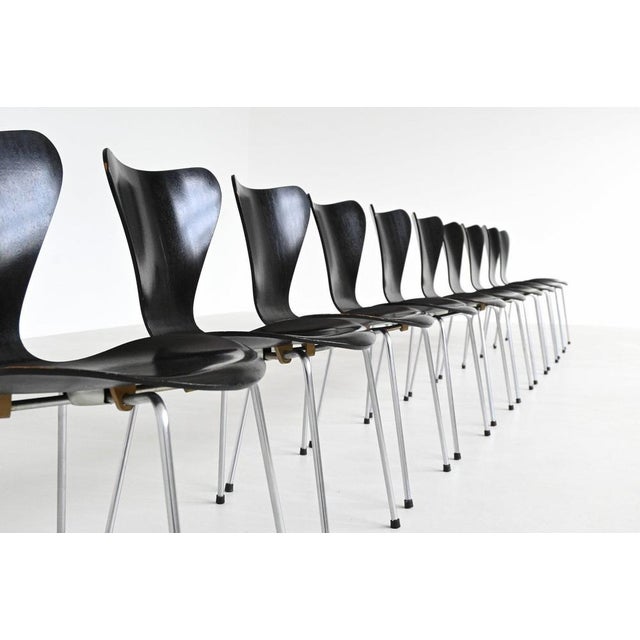 Wood 3107 Butterfly Dining Chairs by Arne Jacobsen for Fritz Hansen, 1967 For Sale - Image 7 of 18