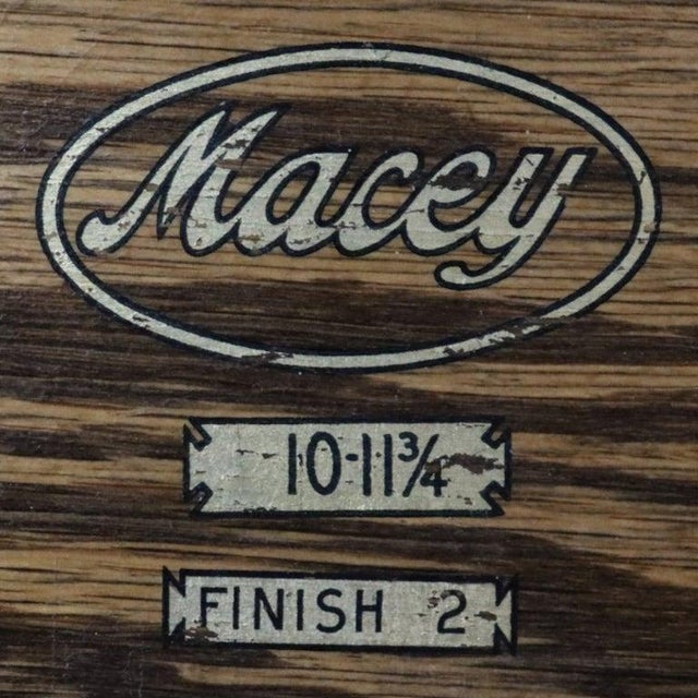 Wood Arts & Crafts Macey Oak 3-Stack Barrister Bookcase Signed C1920 For Sale - Image 7 of 13