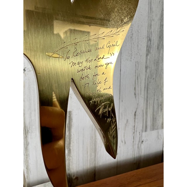 1980's Aluminum and Brass Sculpture by Michel For Sale - Image 12 of 13