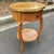 Neoclassical Vintage Round Mahogany Two-Tier Side Table With Drawer - Regency Style Accent Table For Sale - Image 3 of 8