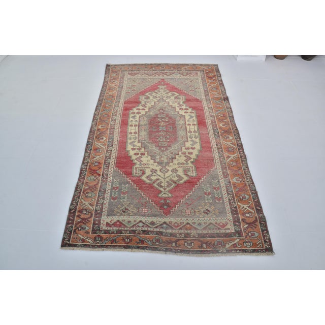 Turkish 1960s Oushak Handmade Anatolian Carpet For Sale - Image 3 of 7