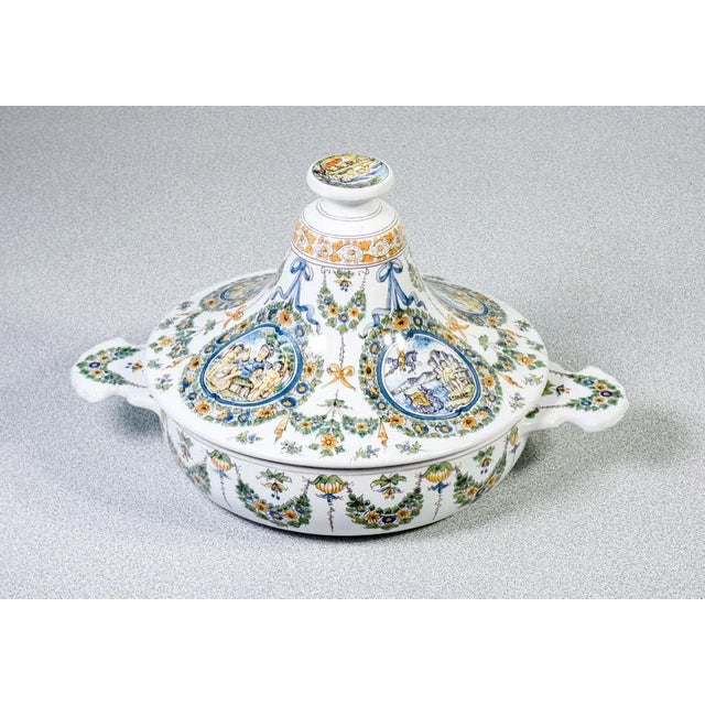 Bowls in Ceramics from Merget to Moustiers. France, 1920s For Sale - Image 3 of 8