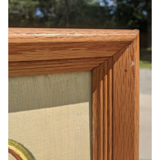 Wood Vintage 1960s Original Still Life Fruit Painting Signed For Sale - Image 7 of 9