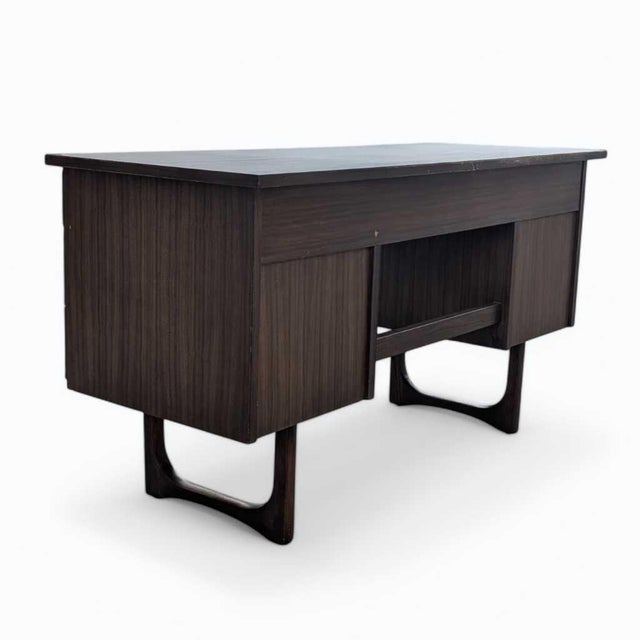 Mid-Century Desk – Laminate Top Desk, Vintage Wooden Desk, Retro Office Desk, Stylish Work Desk For Sale - Image 17 of 18