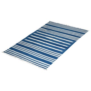 Snowdrop Rug, 4x6, Blue & White For Sale