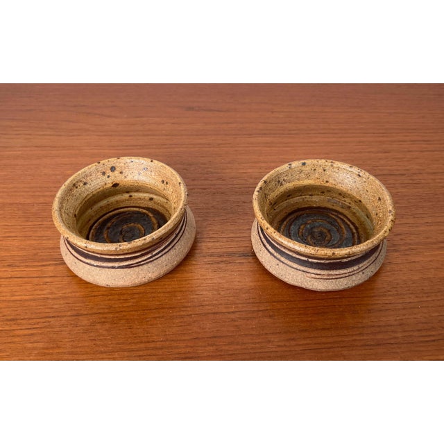 Ceramic Mid-Century Modern Danish Studio Pottery Bowls by Tue Poulsen for Tue Keramik, 1960s, Set of 2 For Sale - Image 7 of 13
