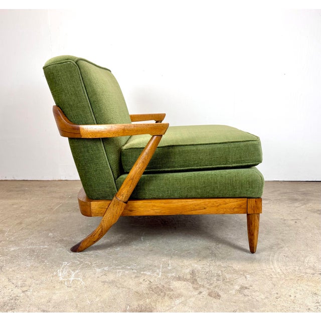 Mid 20th Century Mid Century Modern Pecan Wood “Sophisticate” Lounge Chair by Tomlinson Restored For Sale - Image 5 of 12
