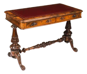 Antique Victorian Writing Table by Edwards & Roberts, 1800s