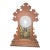 1890s Antique E. Ingraham Co. Oak "Lily" Gingerbread Mantel Clock For Sale