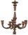 Antique Carved Walnut Chandelier For Sale