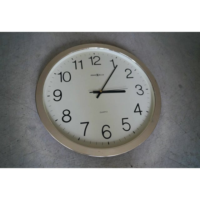 Howard Miller 1970’s Mid-Century Modern Howard Miller Wall Clock For Sale - Image 4 of 10