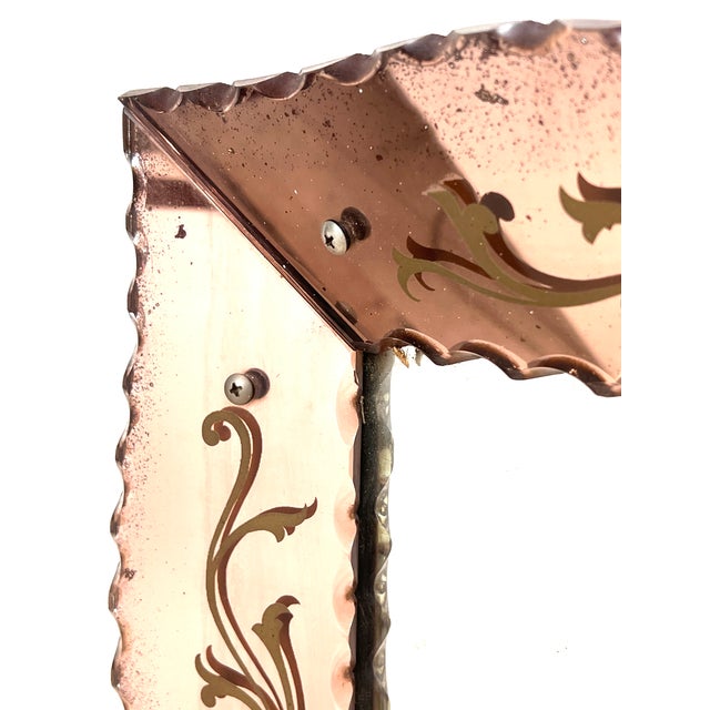 Pink Venetian Mirror, Italy, 1960s For Sale - Image 10 of 18