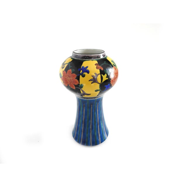 Antique Ao-Kutani Yoshidaya Style Art Deco Pedestal Vase Fuku Mark C. 1920s–1940s For Sale In San Francisco - Image 6 of 15