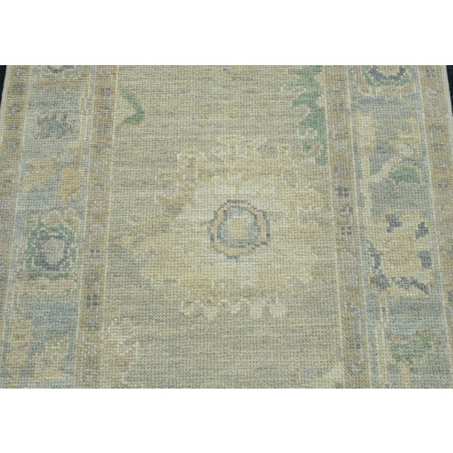 Turkish Oushak Runner Rug 2'10" x 11'4" #17519 For Sale - Image 4 of 8