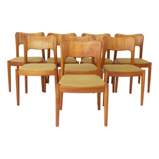 Danish Ole Dining Chairs in Teak from Koefoeds Hornslet, 1970s, Set of 8 For Sale