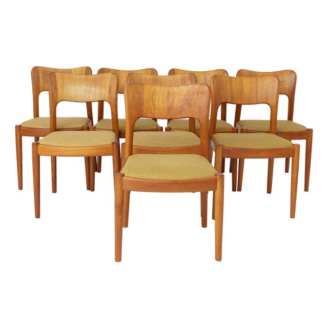 Danish Ole Dining Chairs in Teak from Koefoeds Hornslet, 1970s, Set of 8 For Sale