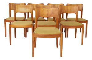 Danish Ole Dining Chairs in Teak from Koefoeds Hornslet, 1970s, Set of 8