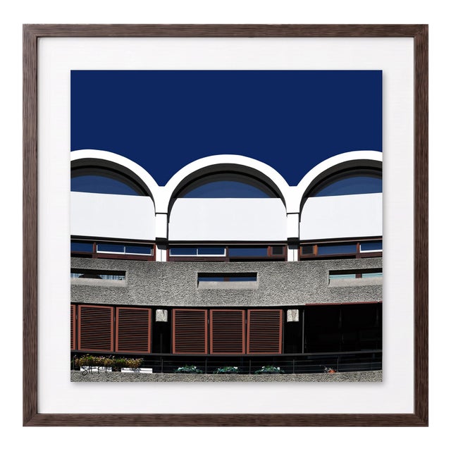 “Barbican 13” Giclee Archival Pigment Print 24x24 Framed in Walnut For Sale
