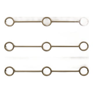 Matthew Izzo Home Roderick Antique White Matte Lacquer Three Drawer Chest With Brass Accents For Sale