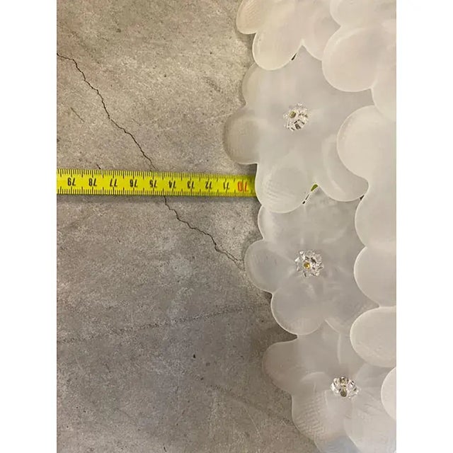 Early 21st Century Sanded-Flowers Murano Glass Flush Mount by Simoeng For Sale - Image 5 of 8