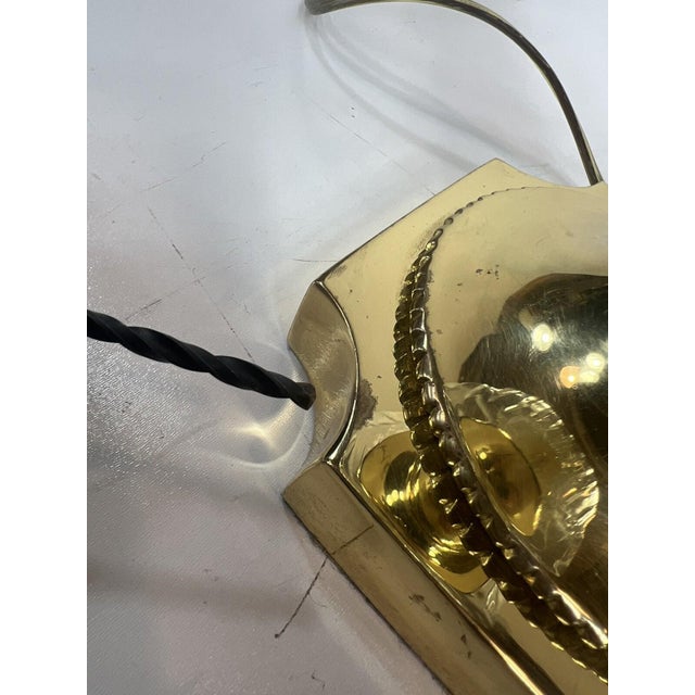 Late 20th Century Table Lamp Traditional Neoclassical Brass and Hand Cut-Glass Vantage For Sale - Image 9 of 13