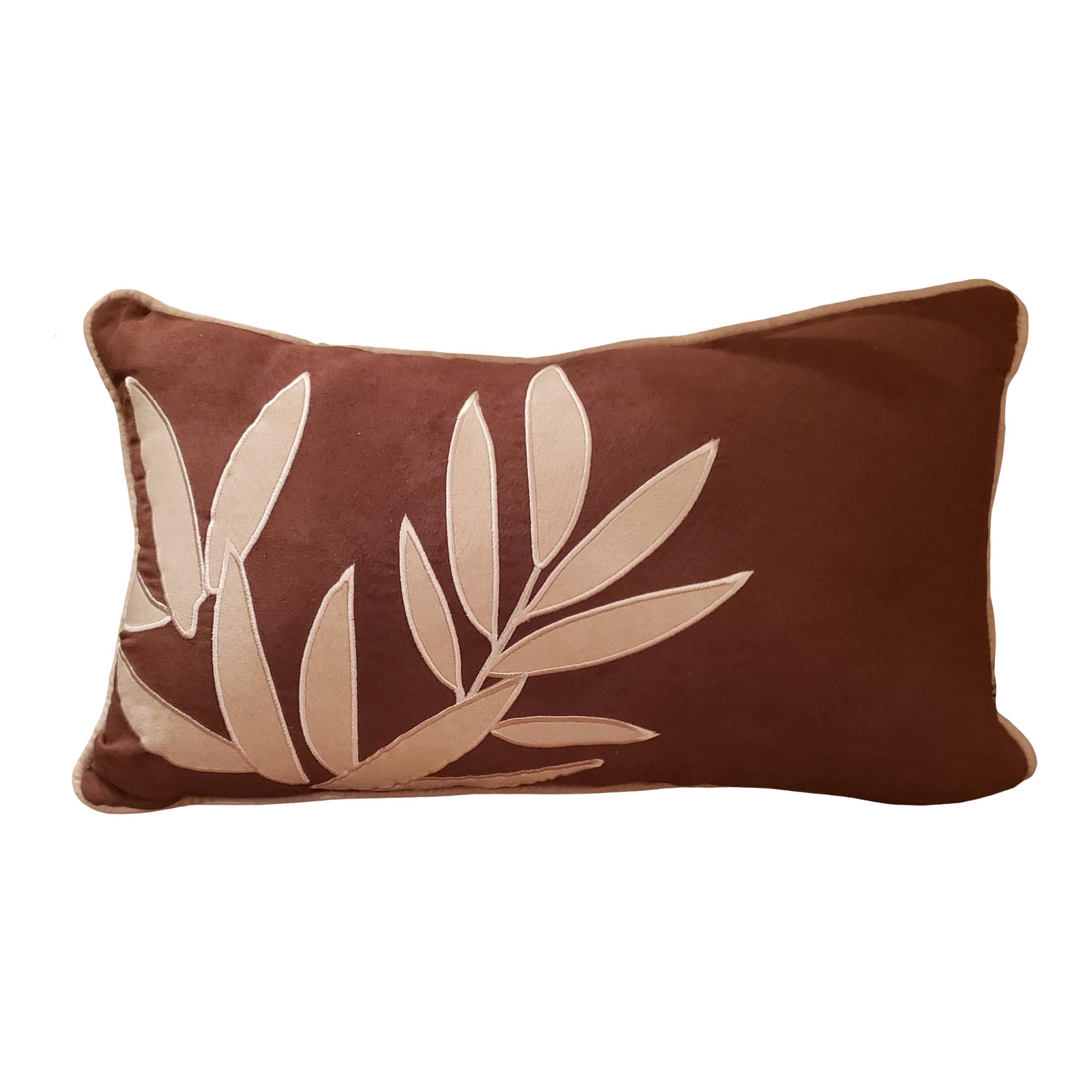 Decorative Lumbar Pillow With Leaf Design Chairish
