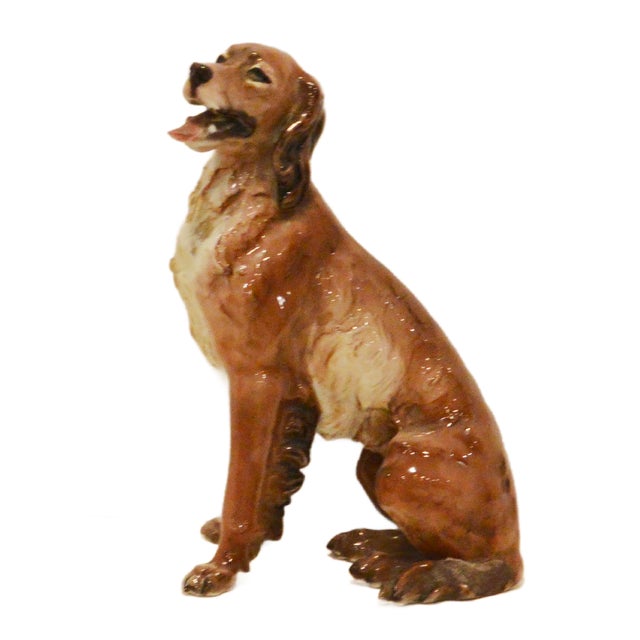 Figurative Mid-Century Rosenthal Porcelain Seated Irish Setter Figurine – Kunstabteilung Selb – Circa 1940s–1950s For Sale - Image 3 of 10