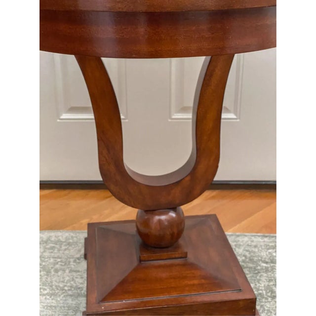 Vintage Round Mahogany Side Table For Sale - Image 4 of 6