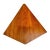 Mid-Century Modern Vintage MCM Triangular Veneer Coffee Table With Geometric Pedestal Base For Sale - Image 3 of 8