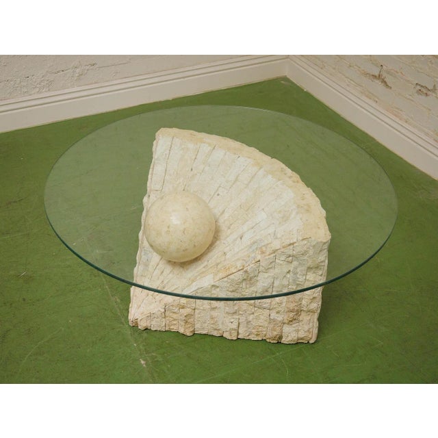 Stone 1980s Postmodern Tessellated Mactan Stone Coffee Table For Sale - Image 7 of 9