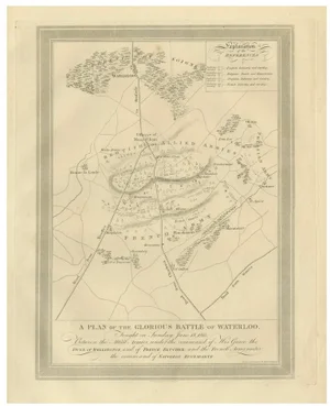 Map of the Glorious Battle of Waterloo, 1816