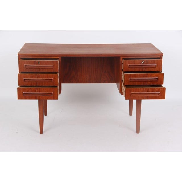 Mid-Century Modern Teakwood Desk by J. Svenstrup for J. Svenstrup, 1960s For Sale - Image 3 of 12