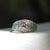1920s Art Deco Platinum Diamond Emerald and Pave Diamond Ring, Size 7.5 For Sale - Image 9 of 10