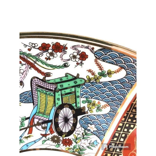 Vintage Large Unmarked Traditional Japanese Imari Decorative Plate For Sale In Los Angeles - Image 6 of 11