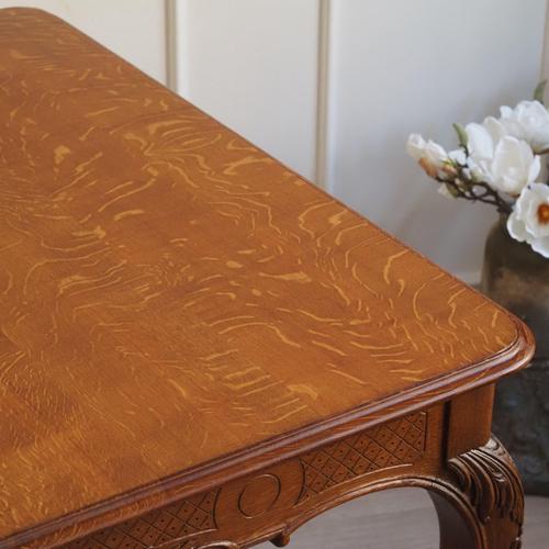 Brown Antique French Country-Style Oak Dining Table, 1890s For Sale - Image 8 of 18