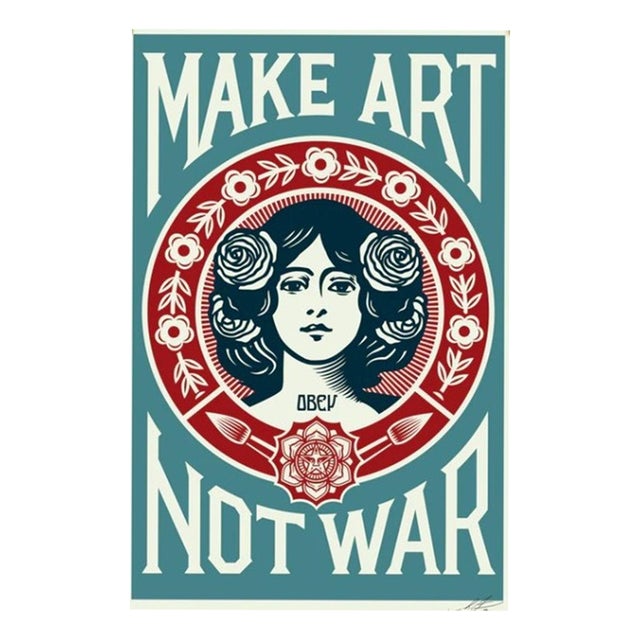 Shepard Fairey, Make Art not War, Offset Lithograph For Sale