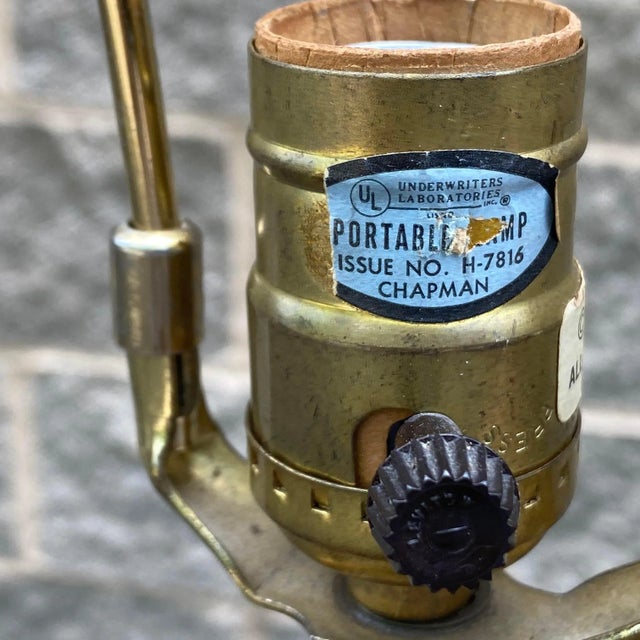 Metal 1970's Chapman Stylized Ceramic Ginger Jar Table Lamp For Sale - Image 7 of 13