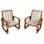 Art Deco Armchairs in Wood and Fabric, 1930, Set of 2 For Sale - Image 9 of 9