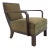 Mid-Century Modern Style Olive Green Chennile Lounge Chair For Sale