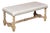 English 1900s Bleached Wood Bench with Barley Twist Base and Custom Upholstery For Sale