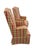 Quick Hits: Pair of late 20th-century petite wingback chairs Upholstered in plaid gingham with full tailored skirts Slim...