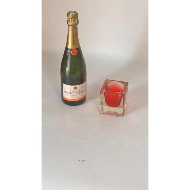 Murano Glass Ashtray — Red & Clear — Italy, 1960s : This striking Murano glass ashtray was handcrafted in Italy in the...