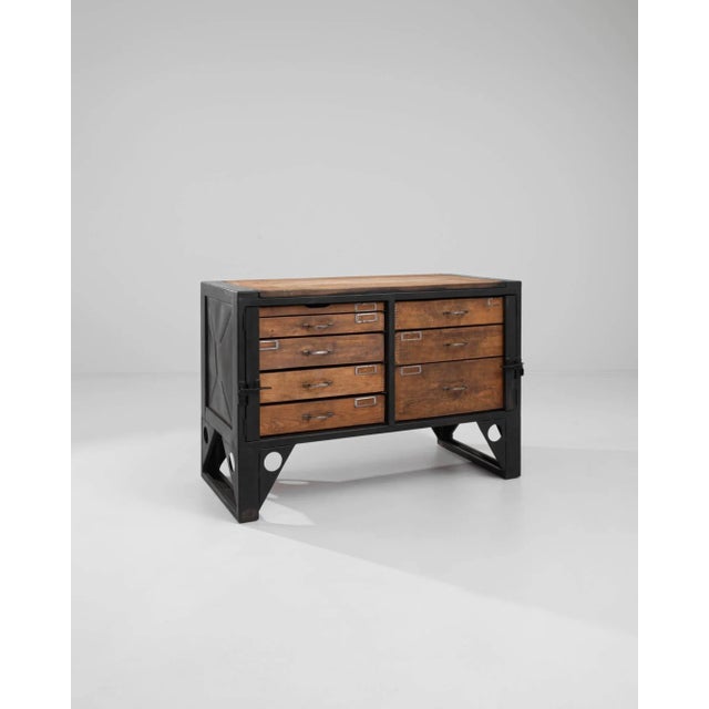 1900 - 1909 Vintage Czech Industrial Workbench For Sale - Image 5 of 12