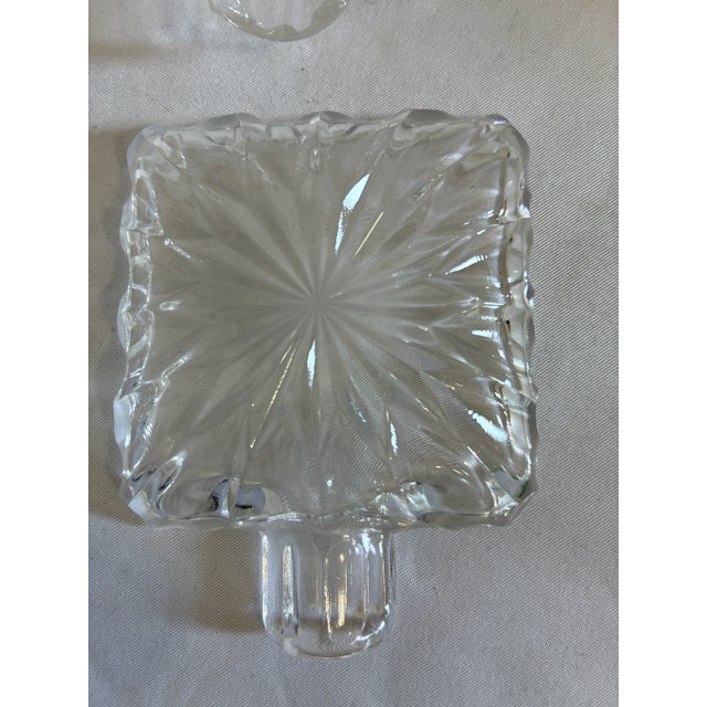 Glass Vintage Mid-Century Pressed Glass Starburst Spoon or Knife Rests - Set of 6 For Sale - Image 7 of 9