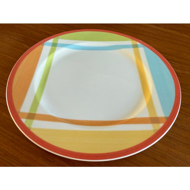 Villeroy & Boch Set of 4 Villeroy & Boch Switch Bonjour Monsieur Dinner Plates For Sale - Image 4 of 7