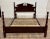 Wood Vintage Convertible Queen or Full Colonial Four Poster Pediment Cannonball Bed For Sale - Image 7 of 10