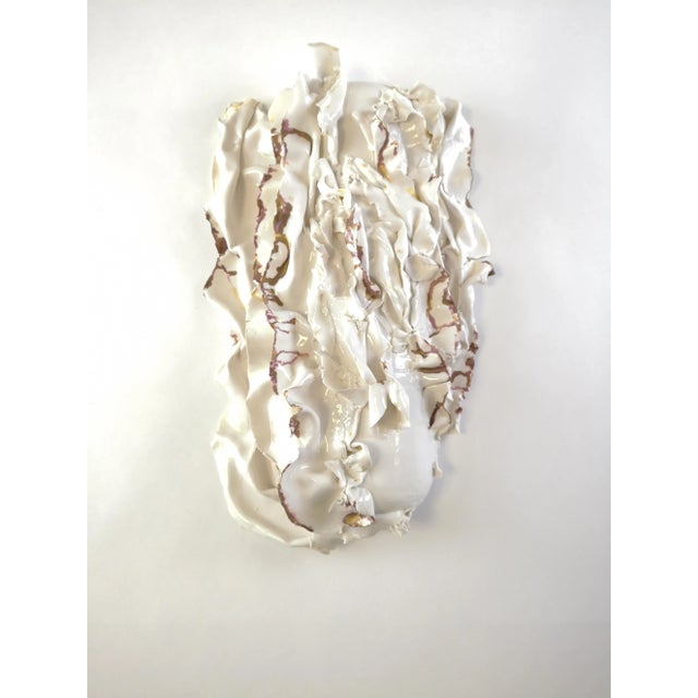 Like In Water Wall Sculpture by Dora Stanczel One of a Kind. Dimensions: D 10 x W 26 x H 43 cm. Materials: Porcelain,...