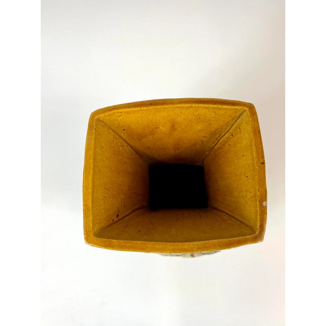 Ceramic Mid 19th Century Tricolored Glazed Temple Vases - a Pair For Sale - Image 7 of 8