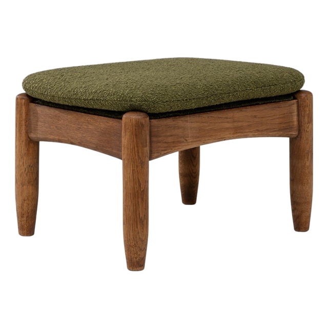 20th Century French Wooden Upholstered Ottoman For Sale