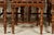 Spanish Revival Spanish Revival Leather Embossed Carved Dining Chairs-Set of 6 For Sale - Image 3 of 7